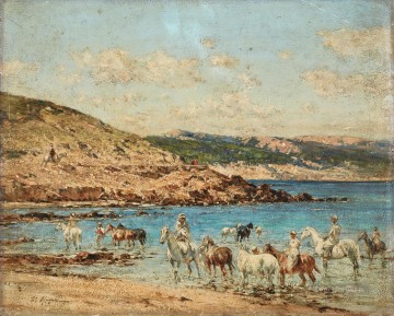 ヴィクトル・ユゲ・オリエンタリストを飲む馬 Oil Paintings